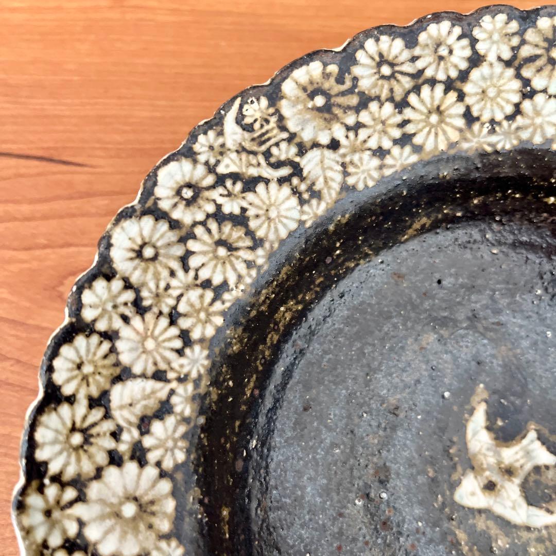 薮本寛之　6寸　深鉢　花三島