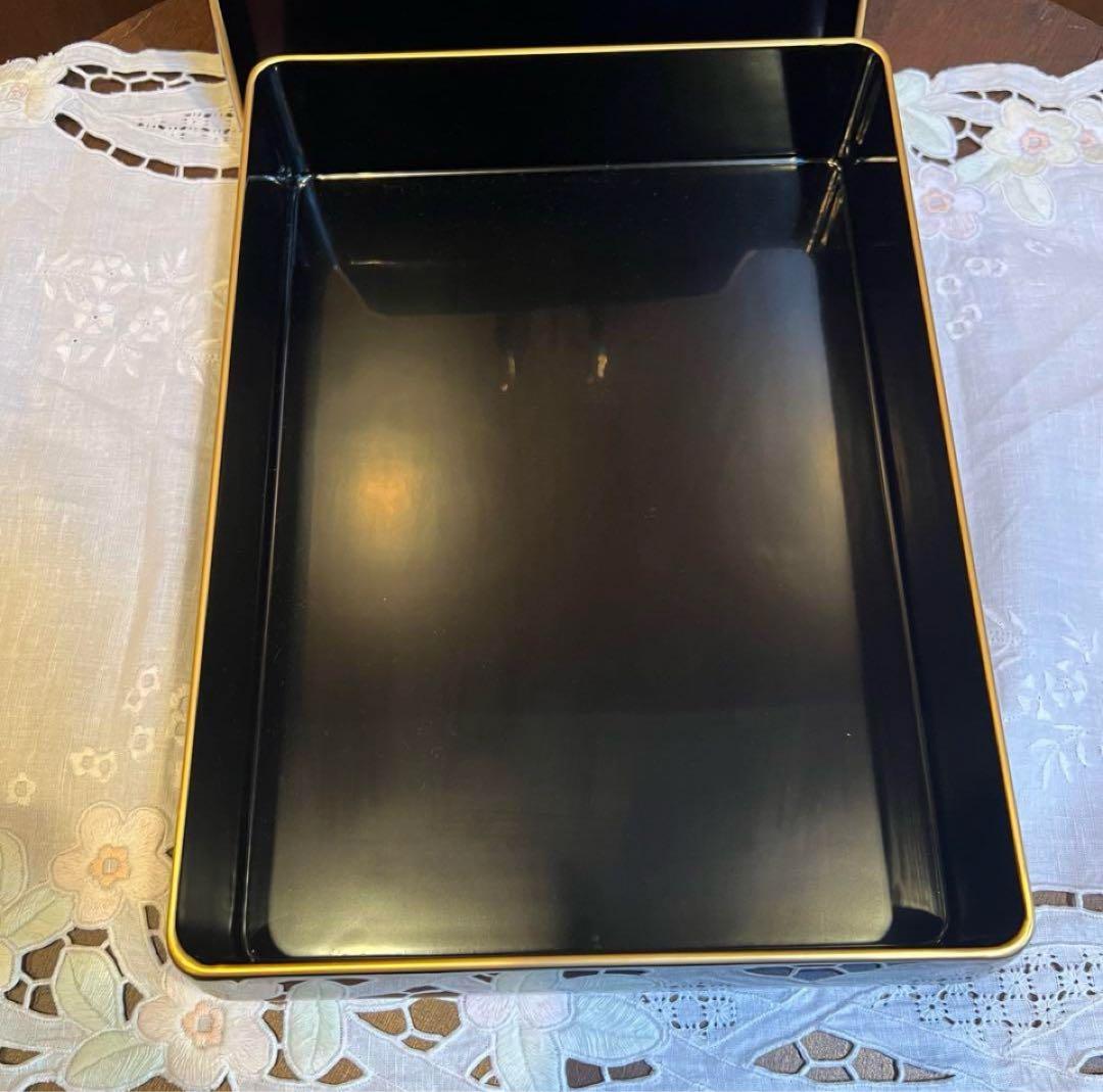 未使用　平安象彦　手文庫/文箱/書道具文具箱 草花蒔絵漆塗り作家物　A4サイズ