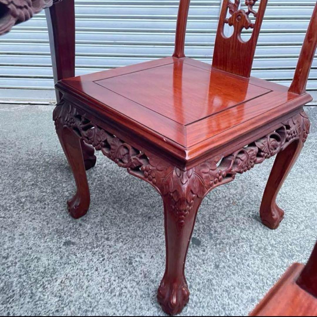 シノワズリー 中国アンティーク調　ダイニング テーブル 楕円形