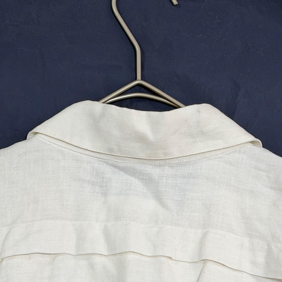 16619✨CHANEL ピンタック クローバー金ボタン ダブルシャツ ブラウス