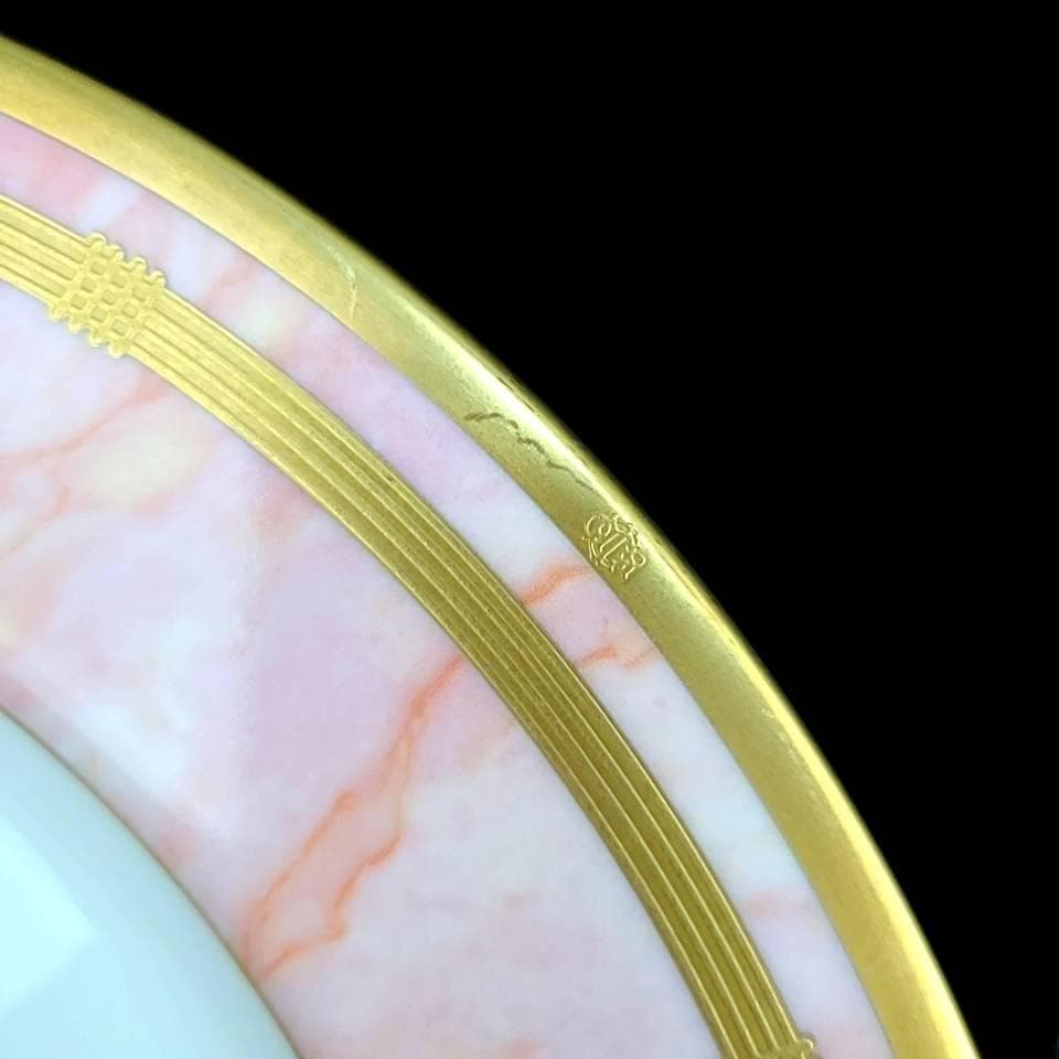 /良品/Dior　マーブルローズ　ディナープレート　6枚　大皿 1