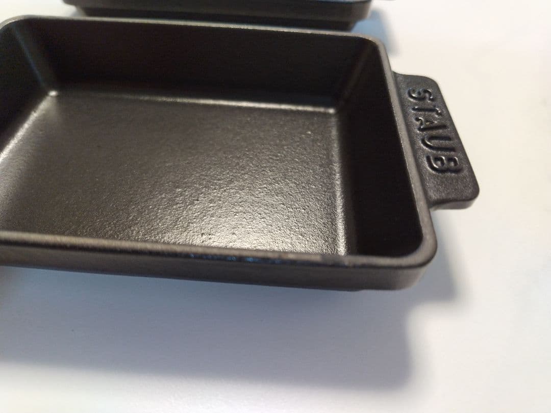 staub ストウブ ミニ レクタンギュラー ディッシュ ブラック 2個セット