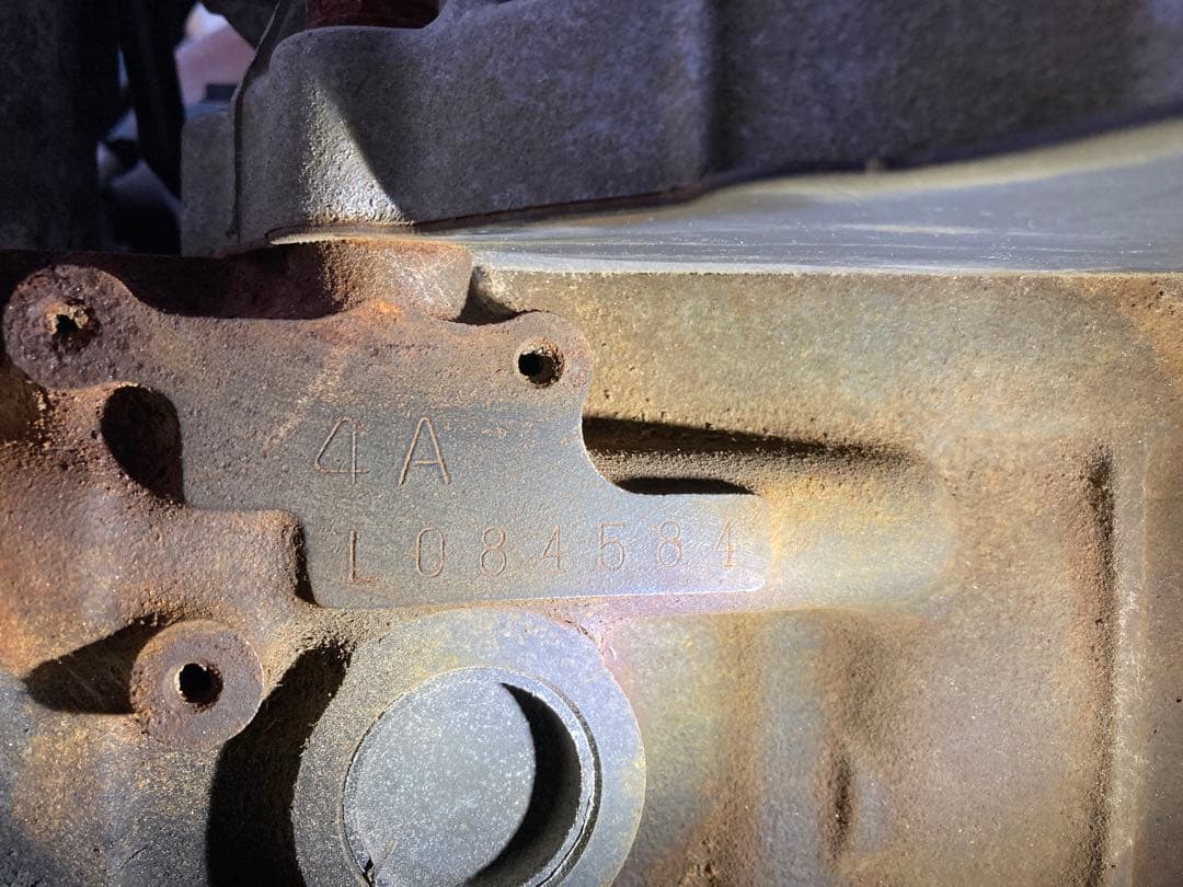 メ*ル様 引き取り限定 トヨタ 4AG エンジン本体 AT付き