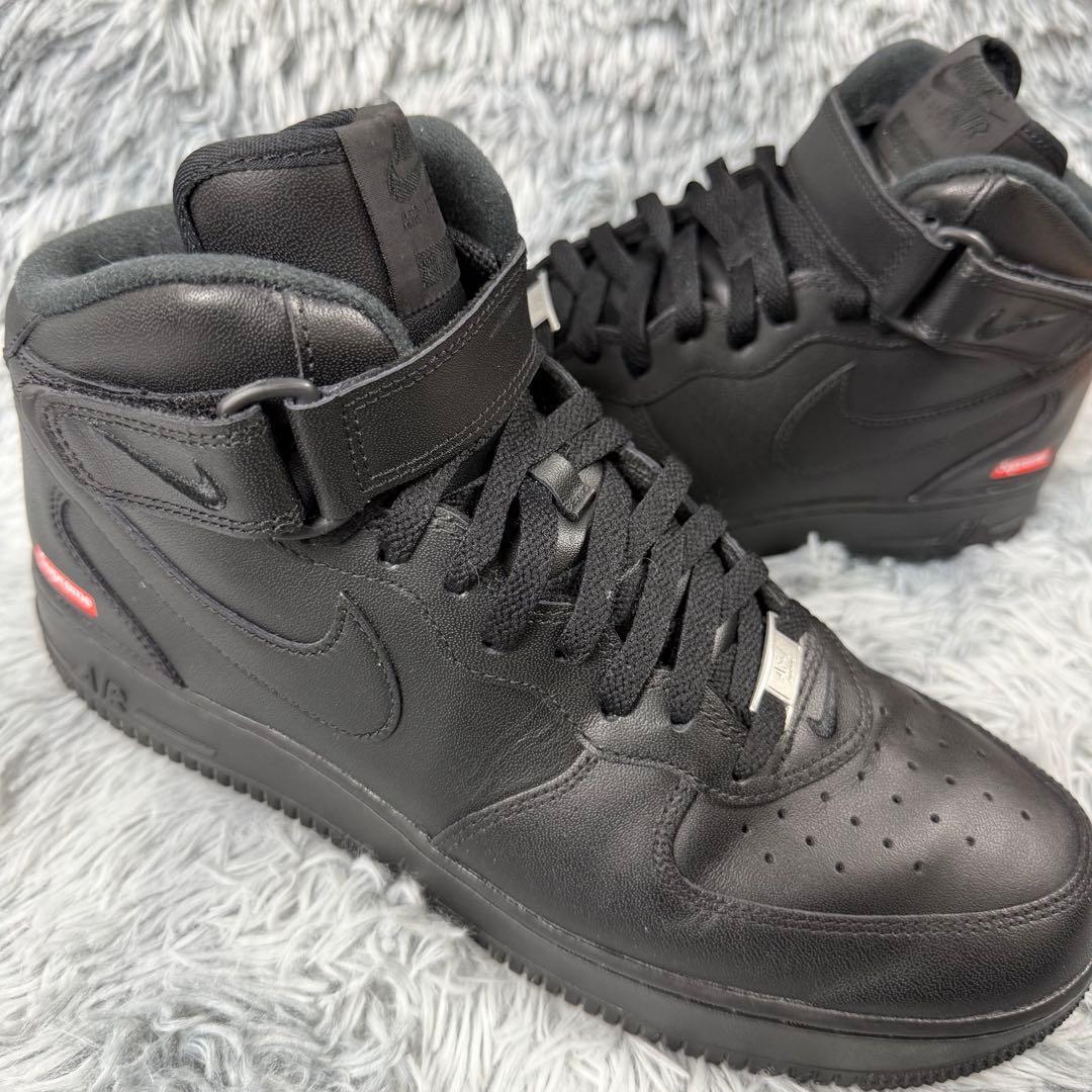 美品✨Nike × Supreme Air Force 1 MID 黒 28.5
