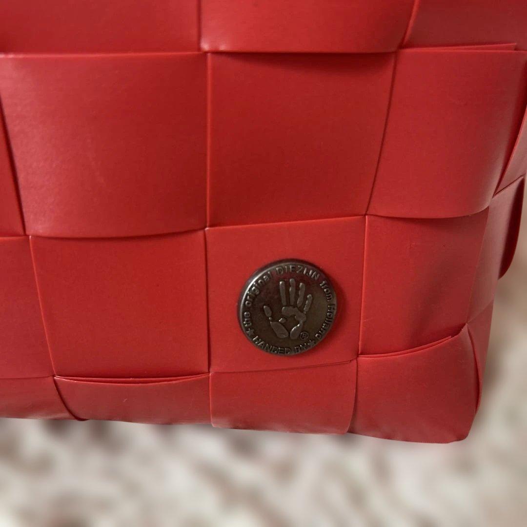 Handed By かごバッグ 35x 25x 27 赤　希少カラー