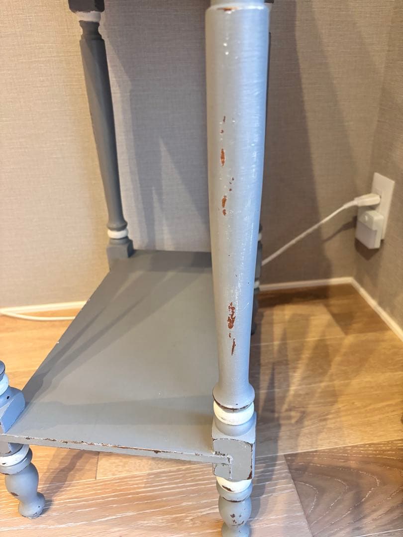 アンティーク　サイドボード　ブルーグレー　ホワイト