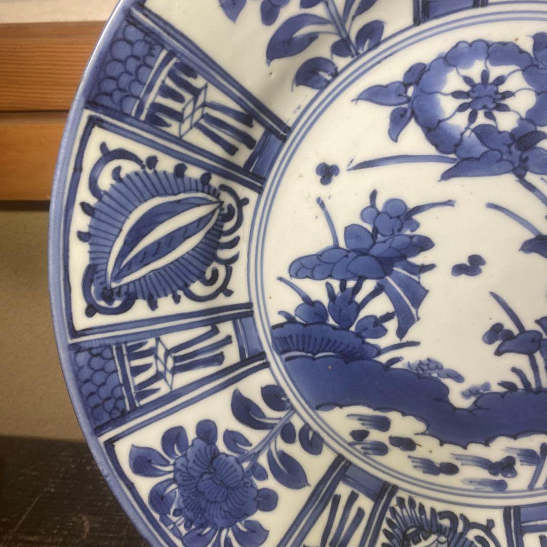 ヨーロッパ里帰り古伊万里芙蓉手大皿