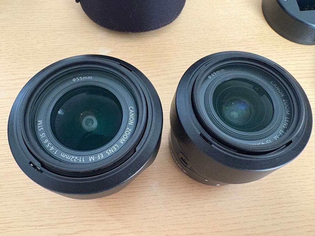 【値下げ】Canon EOS Kiss M、超広角レンズ 、高級フィルター他