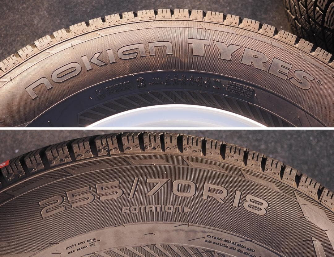 大幅値下げディフェンダー純正18インチスタッドレス4本ノキアン255/70R18