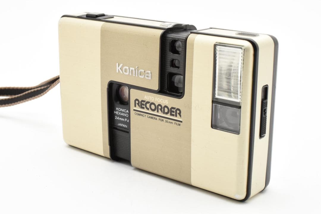 美品 Konica RECORDER ホワイト コンパクトフィルムカメラ