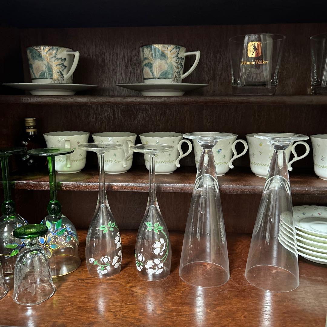 ガラス ダークブラウン サイドボード 箪笥 昭和レトロ 70年物 アンティーク