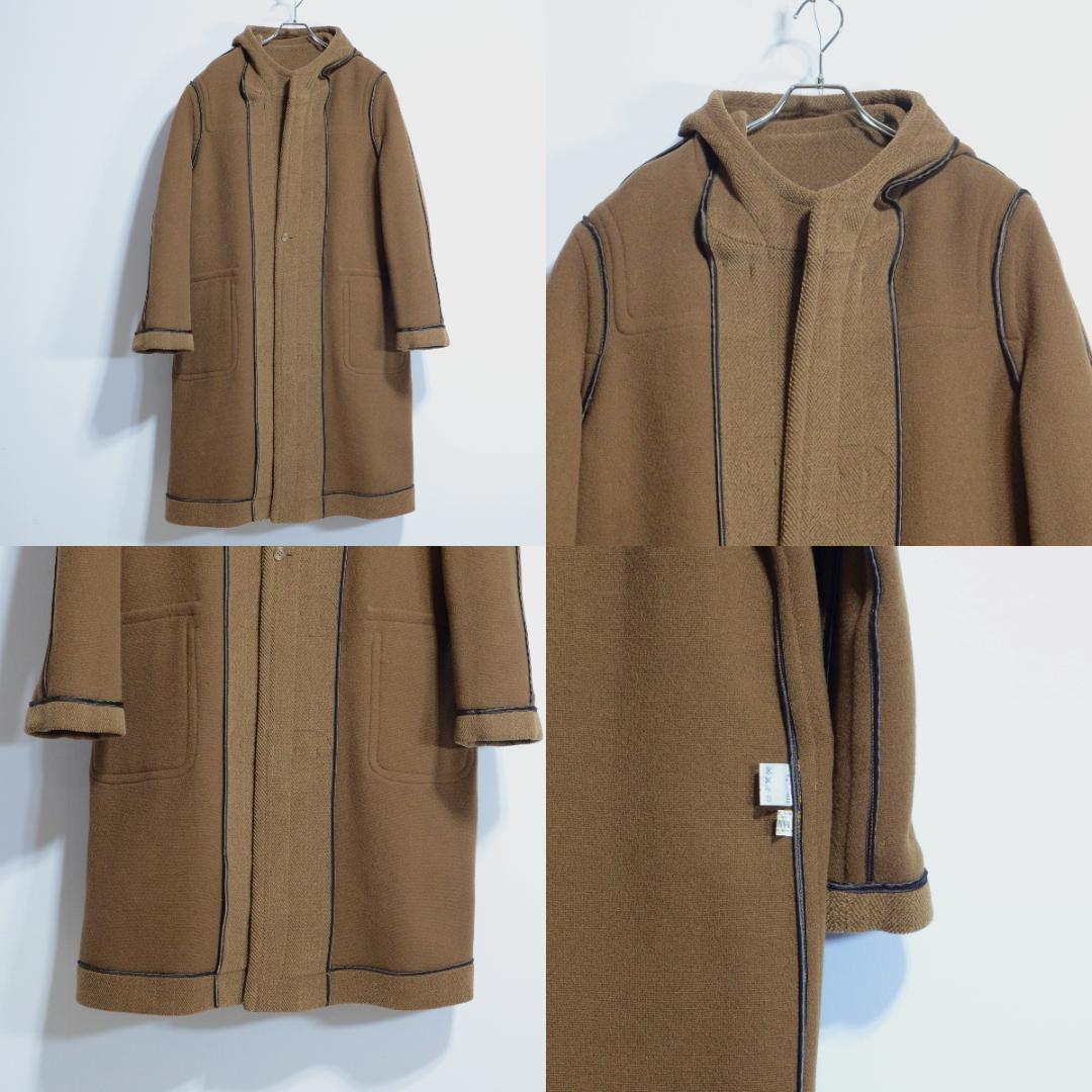 超極上品 チベット社製ムーアブルックカットパイル ダッフルコート Hブラウン M