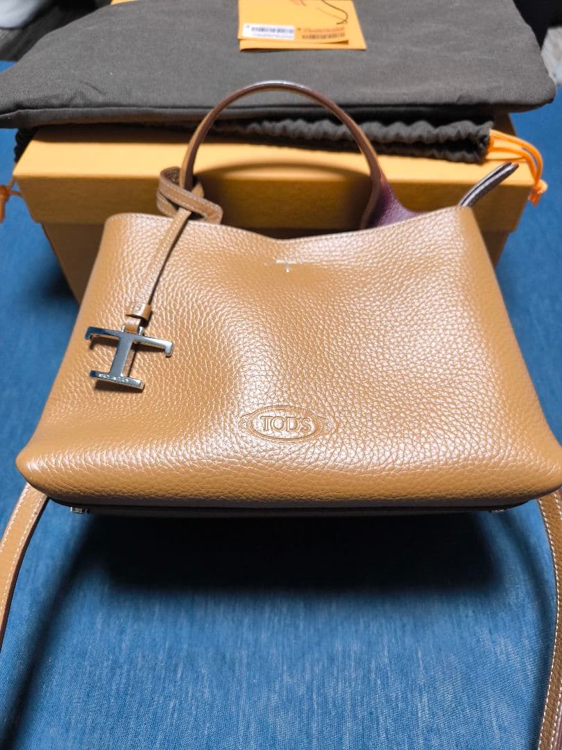 TOD'S トッズ Tタイムレス レザー 2WAYハンドバッグ