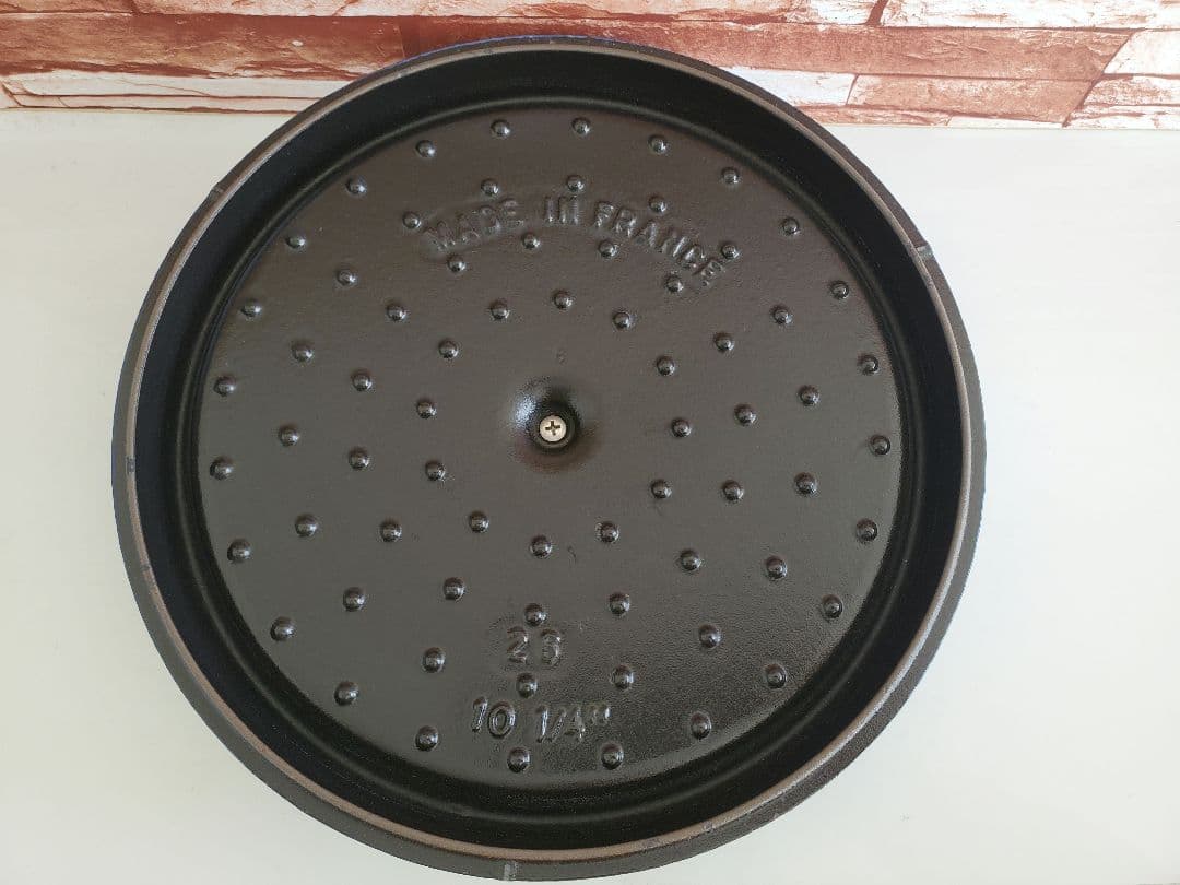 【美品/値下げ中】staub ピコ・ココット ラウンド ロイヤルブルー　ストウブ