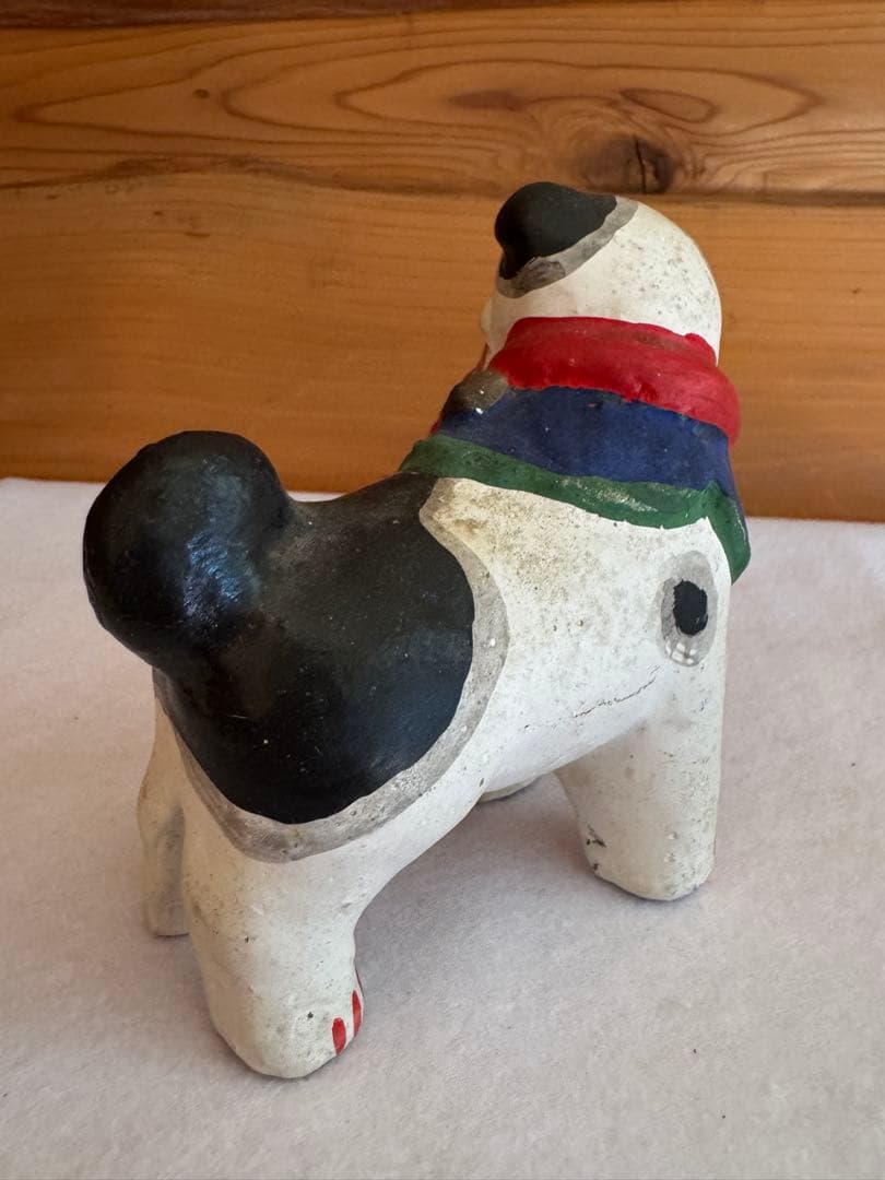 希少 中野土人形 奈良久雄 『鯛狆』郷土玩具 民藝 伝統文化 長野県