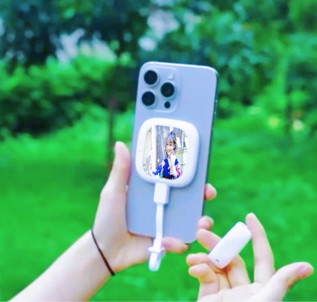 iphone自撮りモニター Vlogモニターディスプレイ リアカメラ