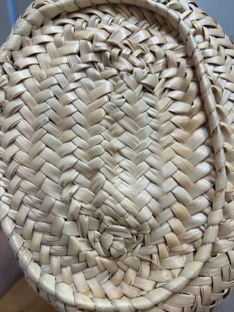 LOEWE かごバッグ ストロー レザー　スモール