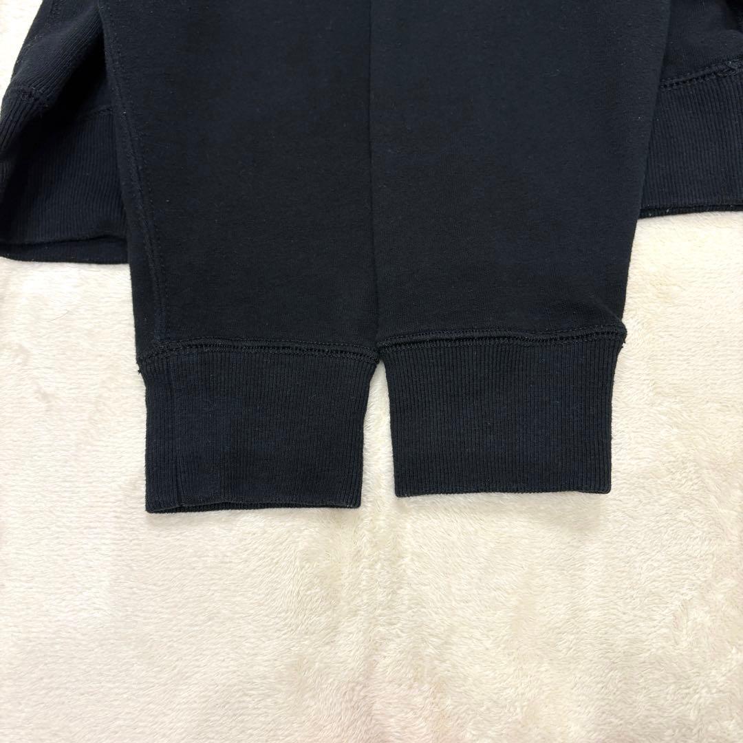 極美品✳︎ポロラルフローレン裏起毛スウェットトレーナー黒サイドリブ白ポニー正規品