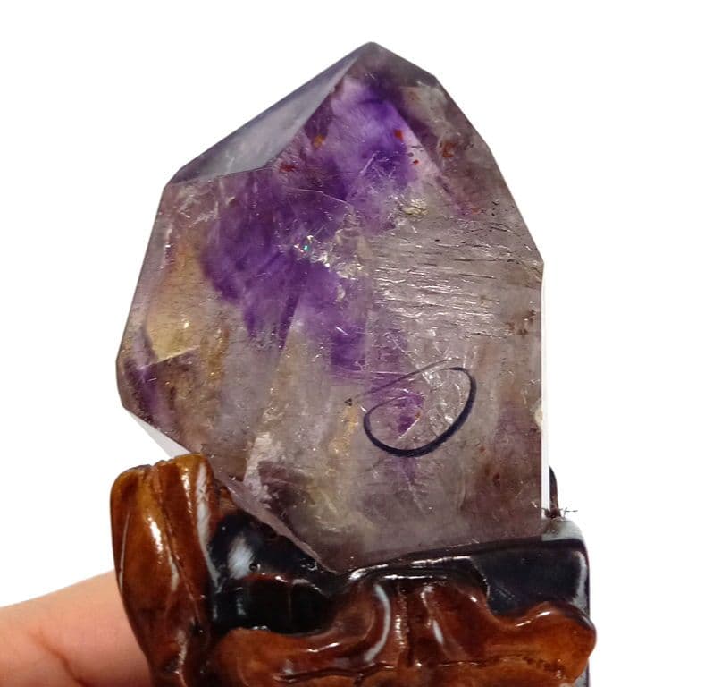 水入り水晶★スーパーセブン原石◼️台座付　C