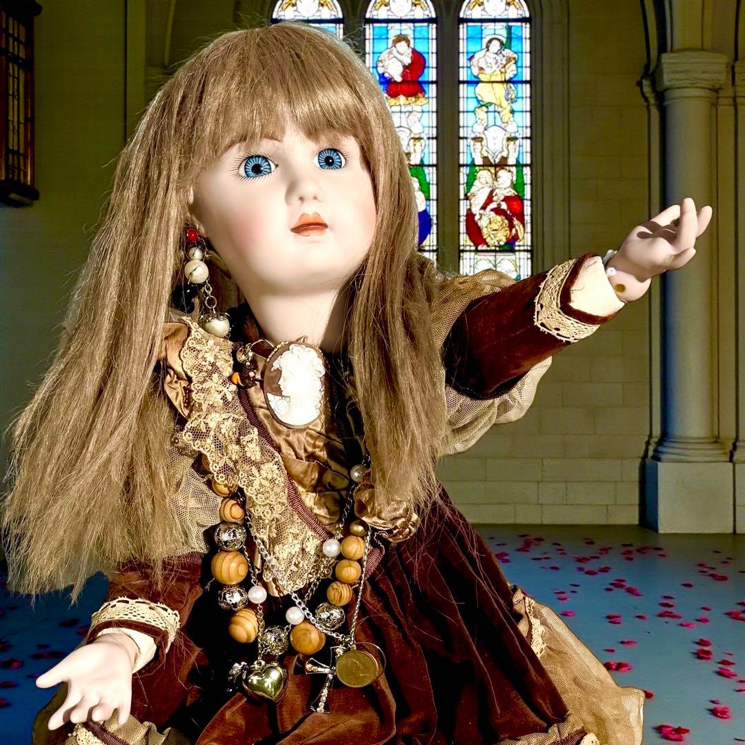 ビスクドール ジュモー フランス プリンセスドレス シェルカメオ エリザベスコイ