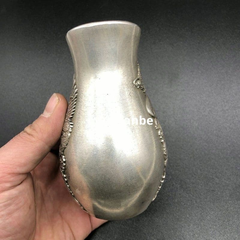 銅 細工 龍鳳分酒器 装飾品 工芸品 置物