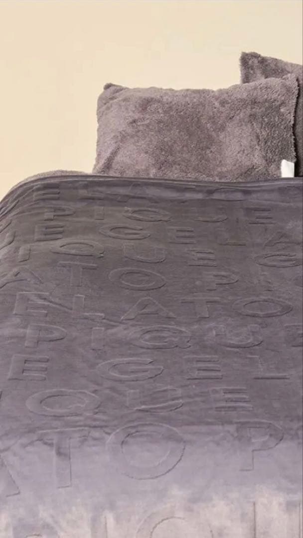 【限定値引 送料込】定価¥11000ジェラピケ2025 新品未使用ロゴ毛布グレー