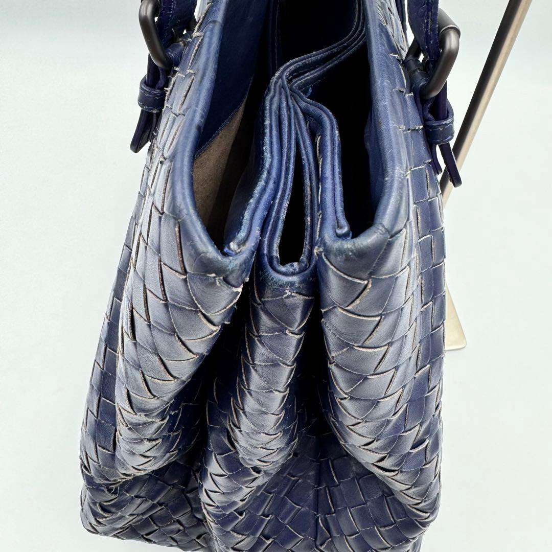 BOTTEGA VENETA ビジネスバッグ　ネイビー　カデナ A4収納