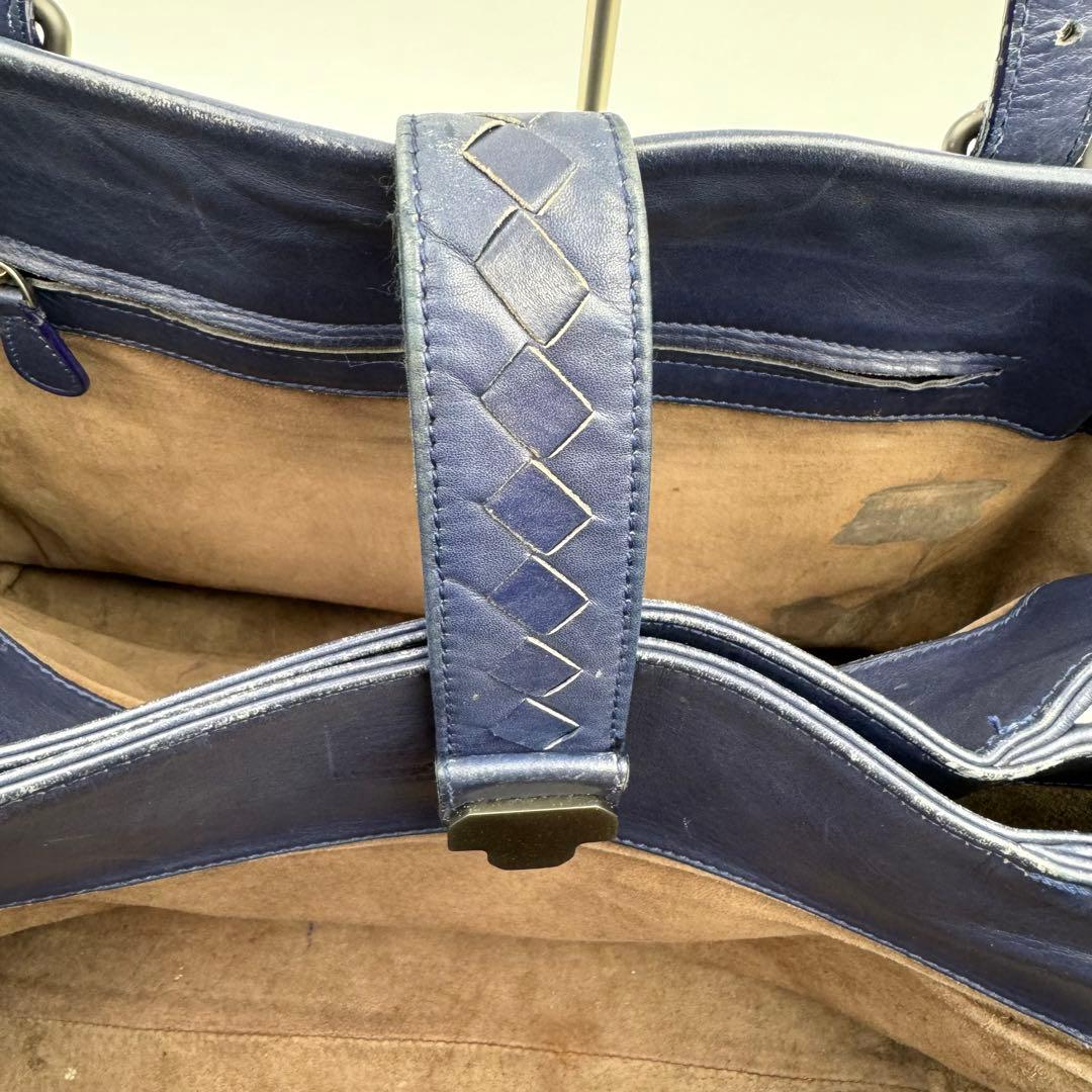 BOTTEGA VENETA ビジネスバッグ　ネイビー　カデナ A4収納