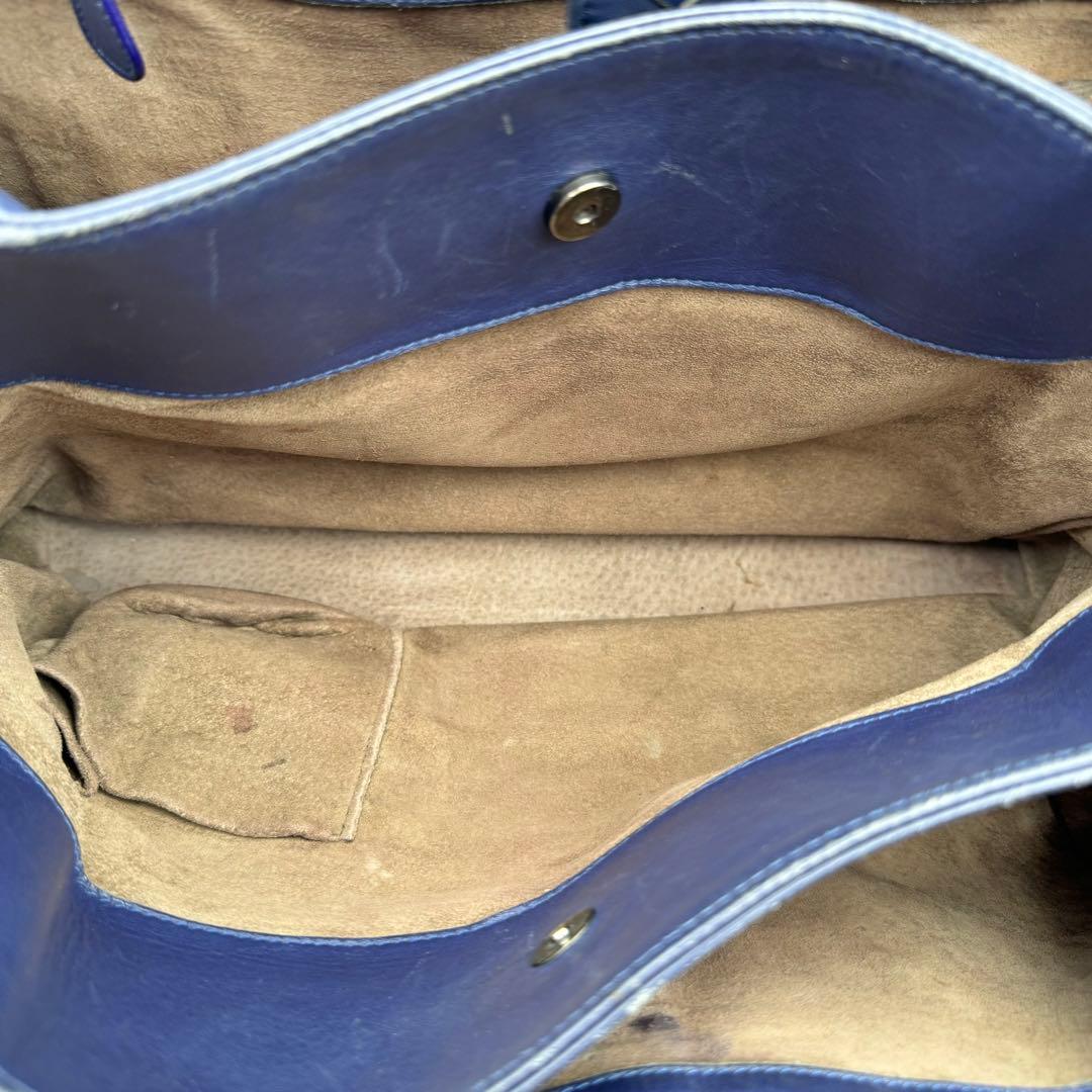 BOTTEGA VENETA ビジネスバッグ　ネイビー　カデナ A4収納