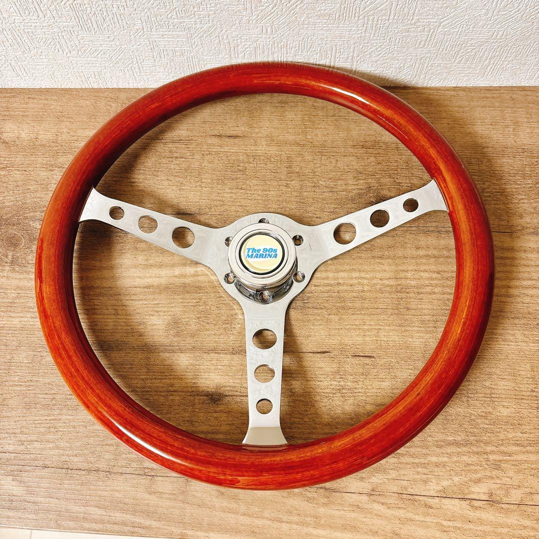 ウッドハンドル　ウッドステアリング　38cm アメリカン　USDM 旧車