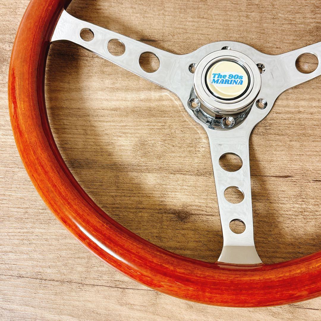 ウッドハンドル　ウッドステアリング　38cm アメリカン　USDM 旧車