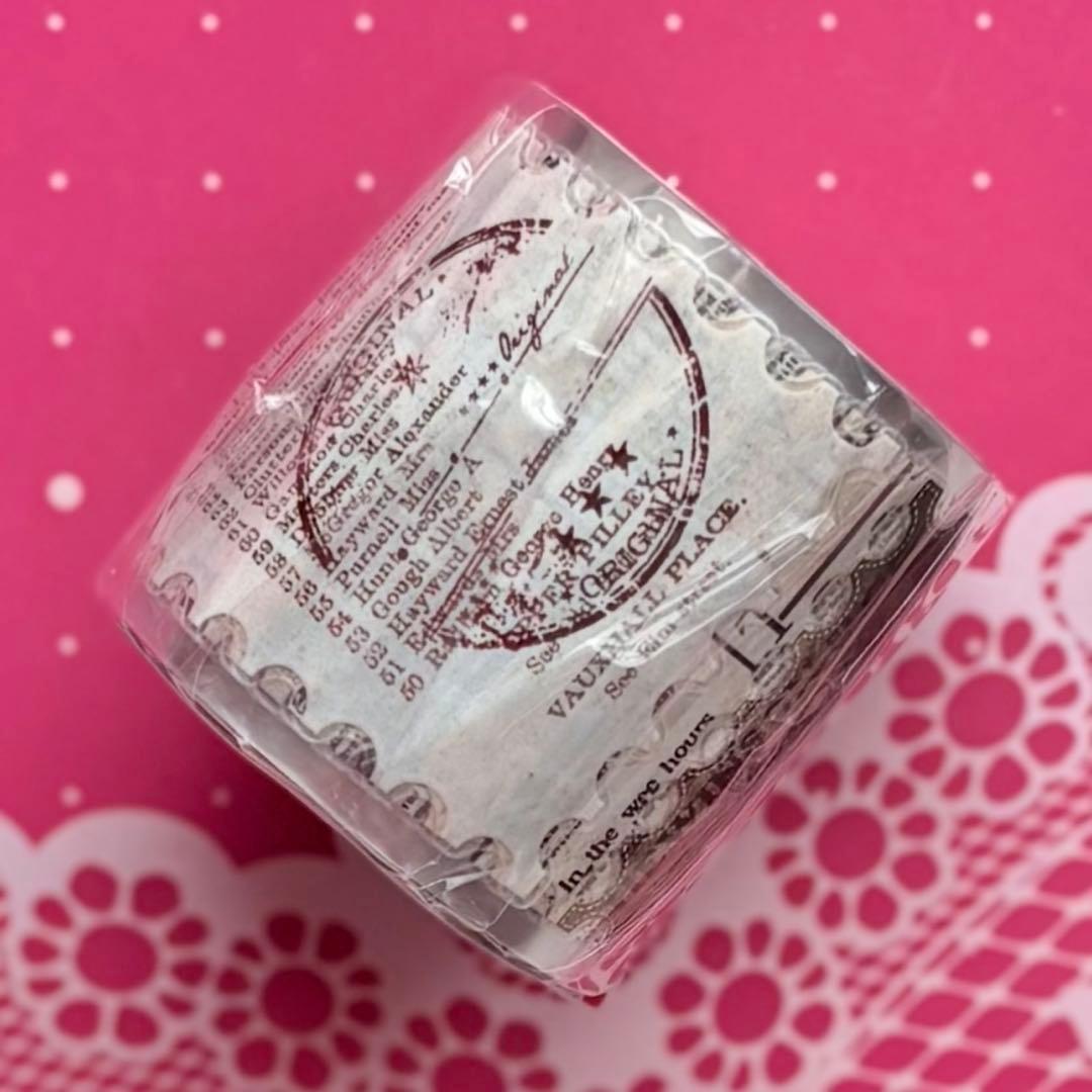 PET 时光印记邮票4cm×5m ダイカット 海外マスキングテープ　スタンプ