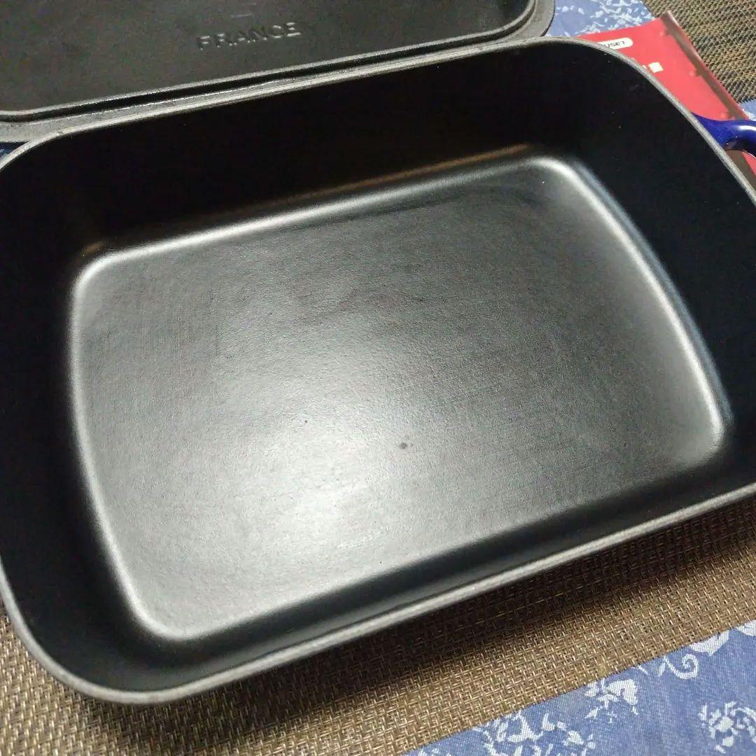 ル・クルーゼ、美品 フランス製 29cm 青い鋳鉄鍋