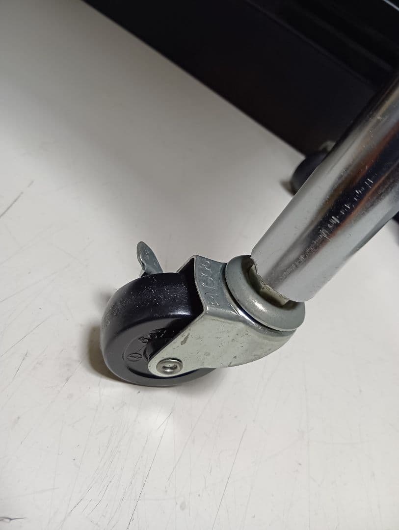 希少　1980's　スペースエイジ　パンチングメタル　ステン　シェルフ　ワゴン