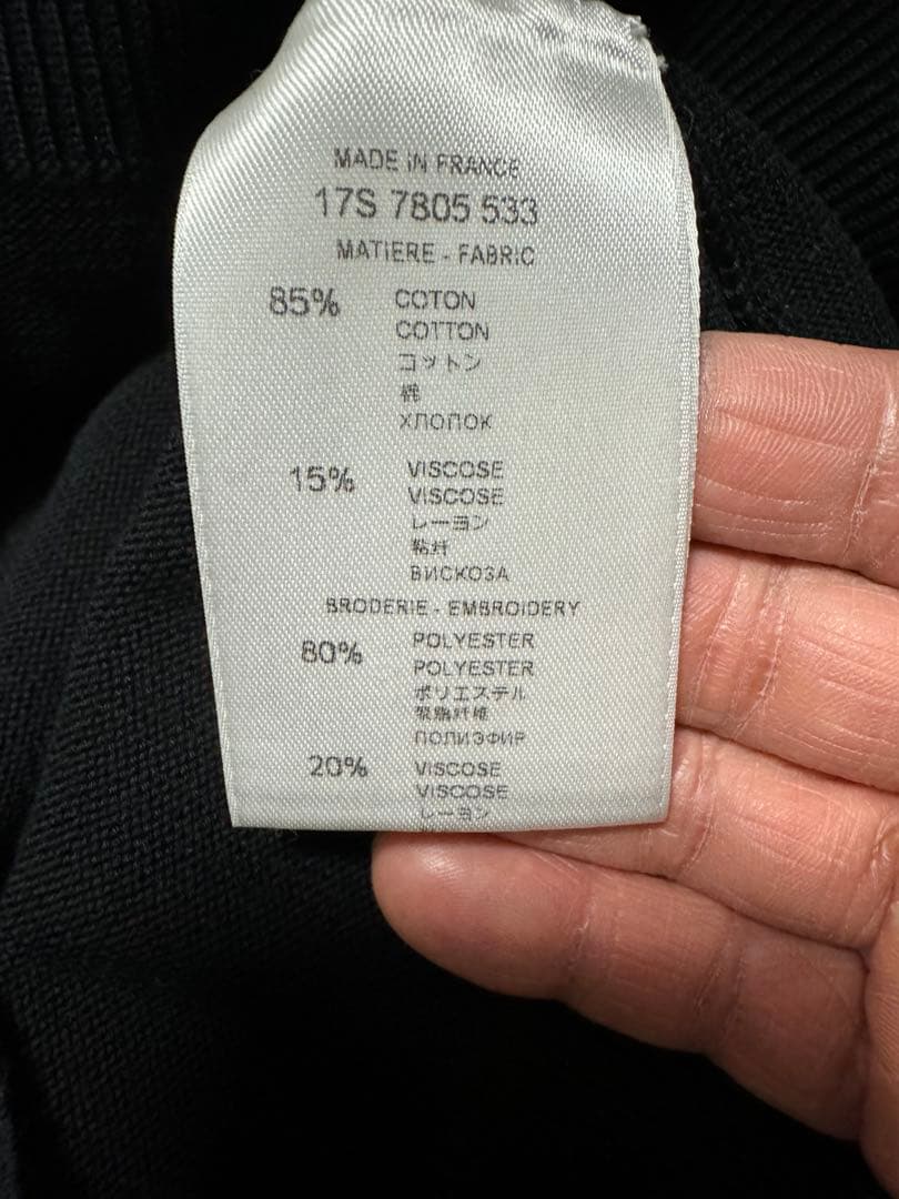 GIVENCHY ジバンシー 17SS ブラックローズニット