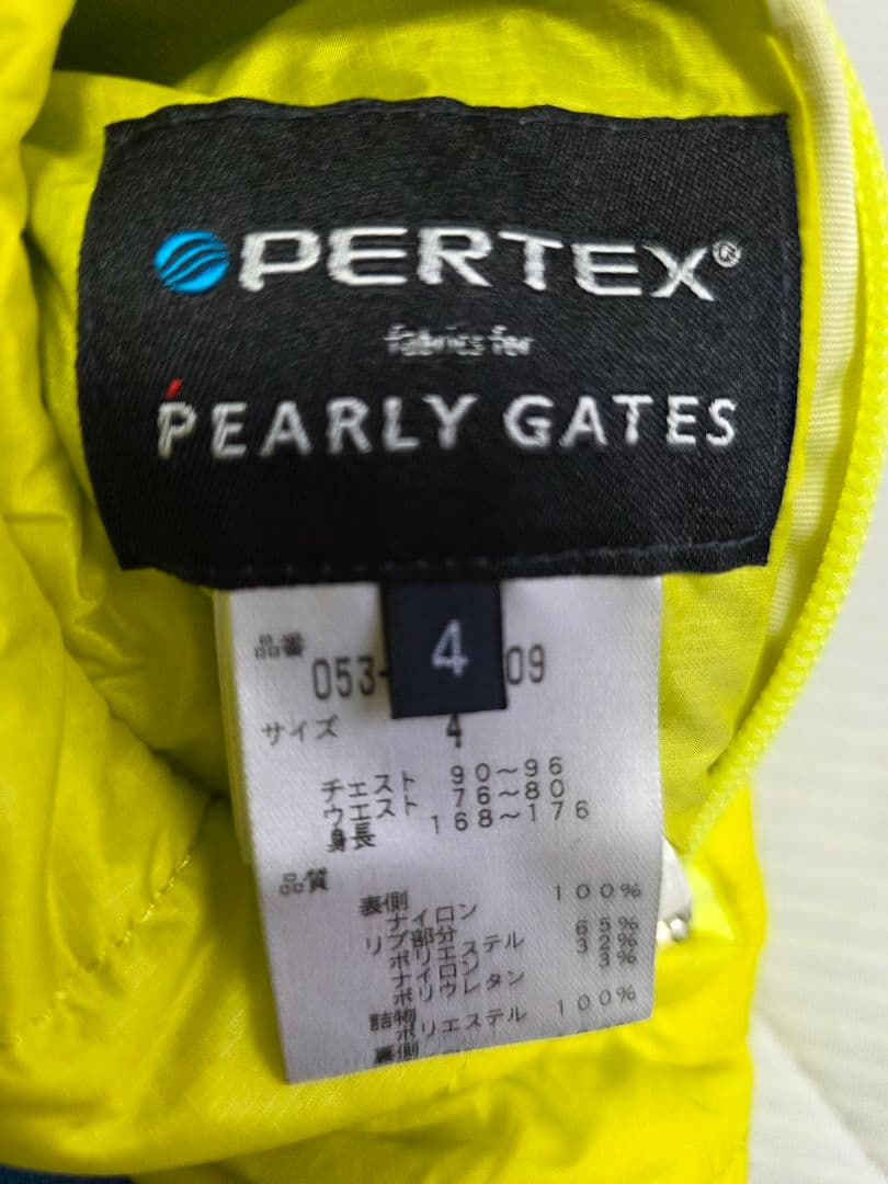 美品パーリーゲイツ蓄熱・防風・撥水中綿リバーシブルジャケット４