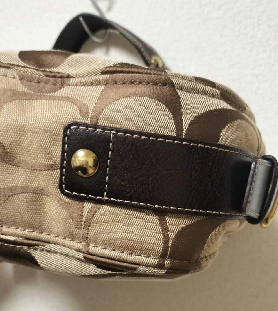 美品 COACH コーチ ショルダーバッグ ベージュ/ブラウン
