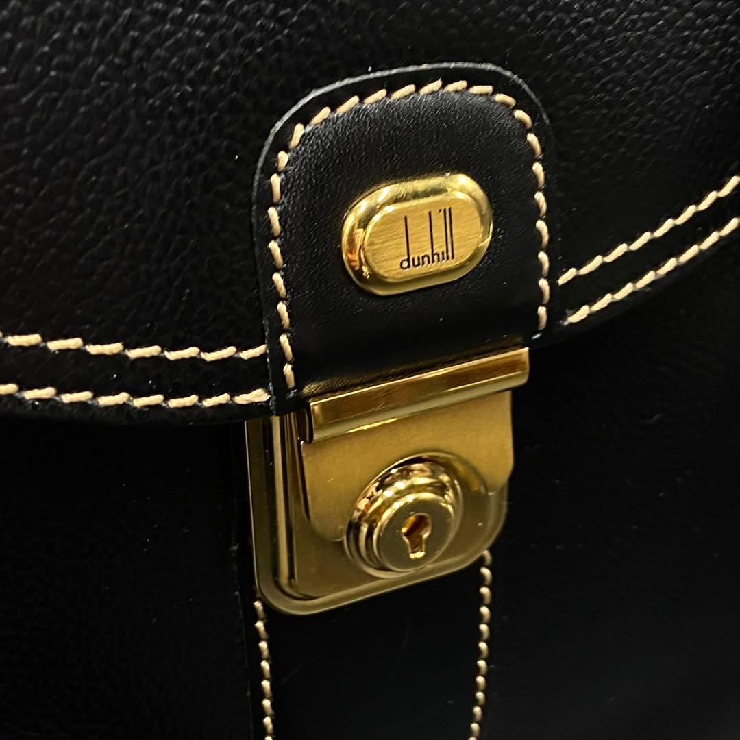 【美品】ダンヒル 2way ビジネスバッグ ショルダー 鍵付き A4収納可