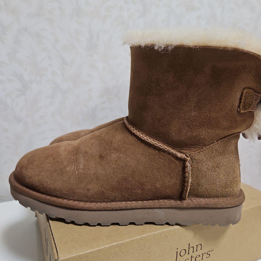 UGG Australia ブラウン ムートンブーツ ベイリーボウ コーデュロイ