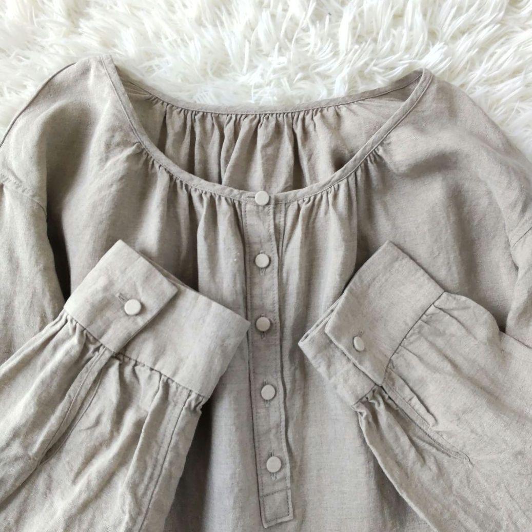 TOUJOURSトゥジュー⿻ヘンリーネックリネンチュニック