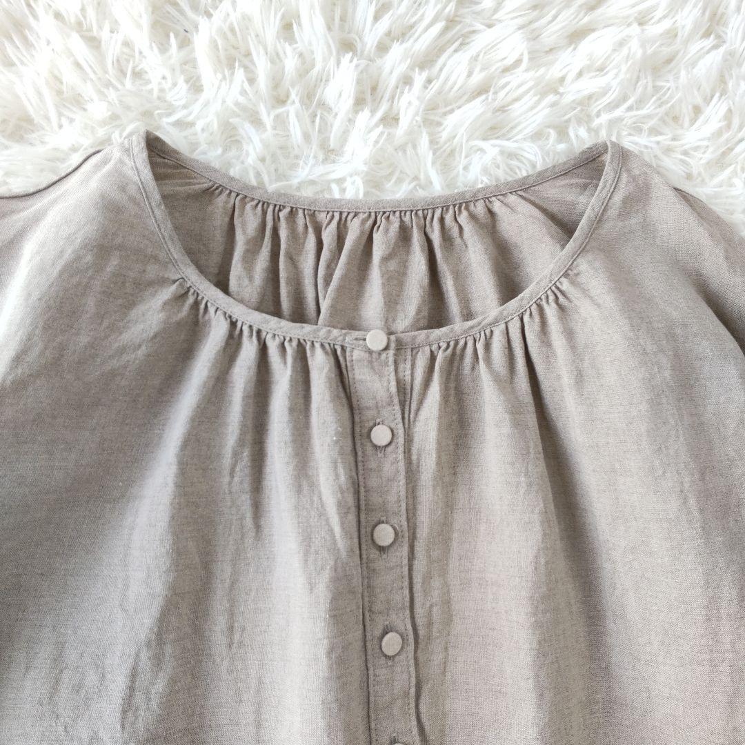 TOUJOURSトゥジュー⿻ヘンリーネックリネンチュニック