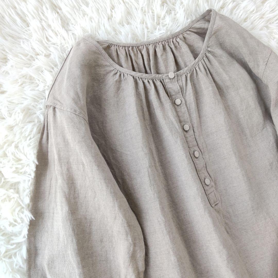 TOUJOURSトゥジュー⿻ヘンリーネックリネンチュニック