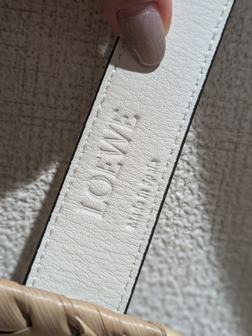 LOEWE バスケットバッグ　かごバッグ　白　ホワイト