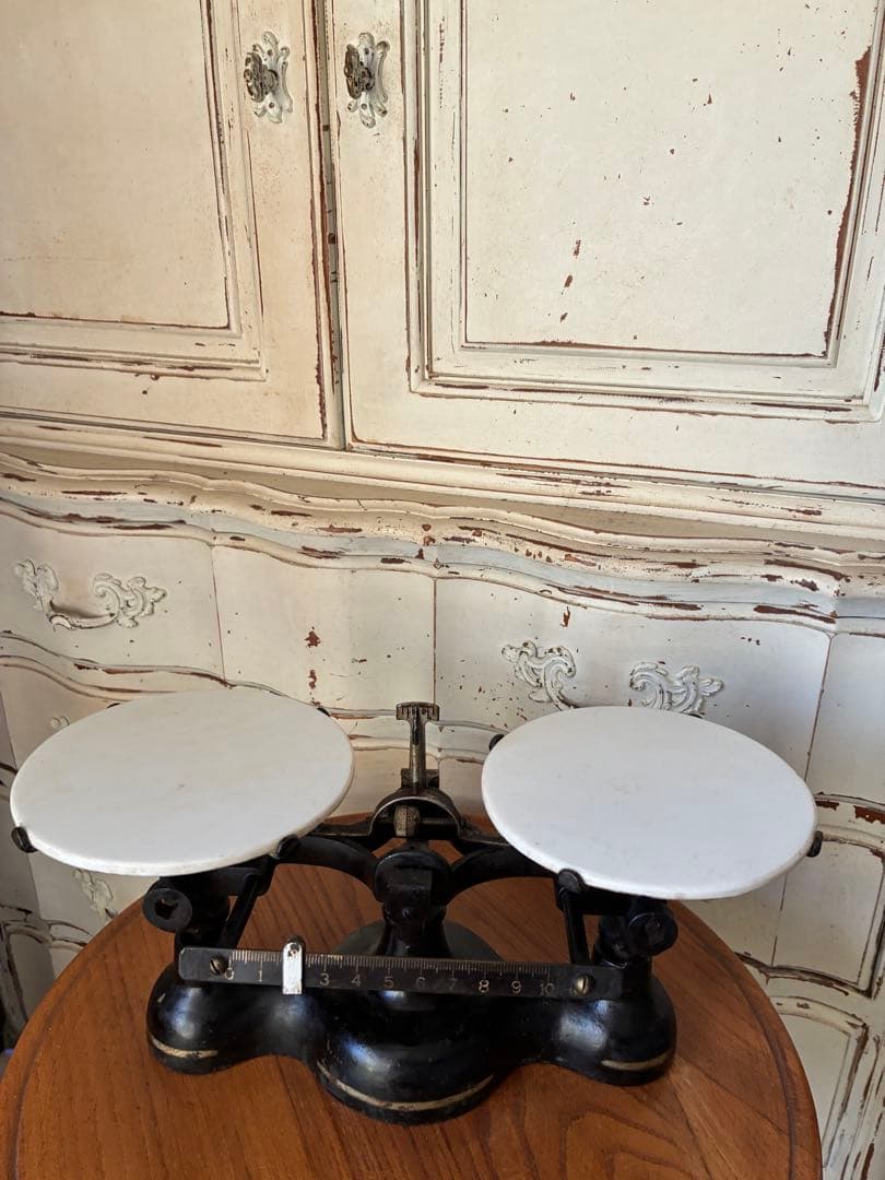 フランス　アンティーク　スケール　秤　バランス　卓上　天秤　100年　レア