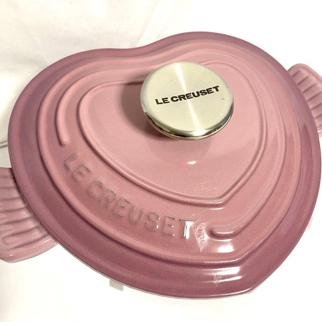 ル・クルーゼ ハート型 ココット両手鍋 ココットダムール ピンク