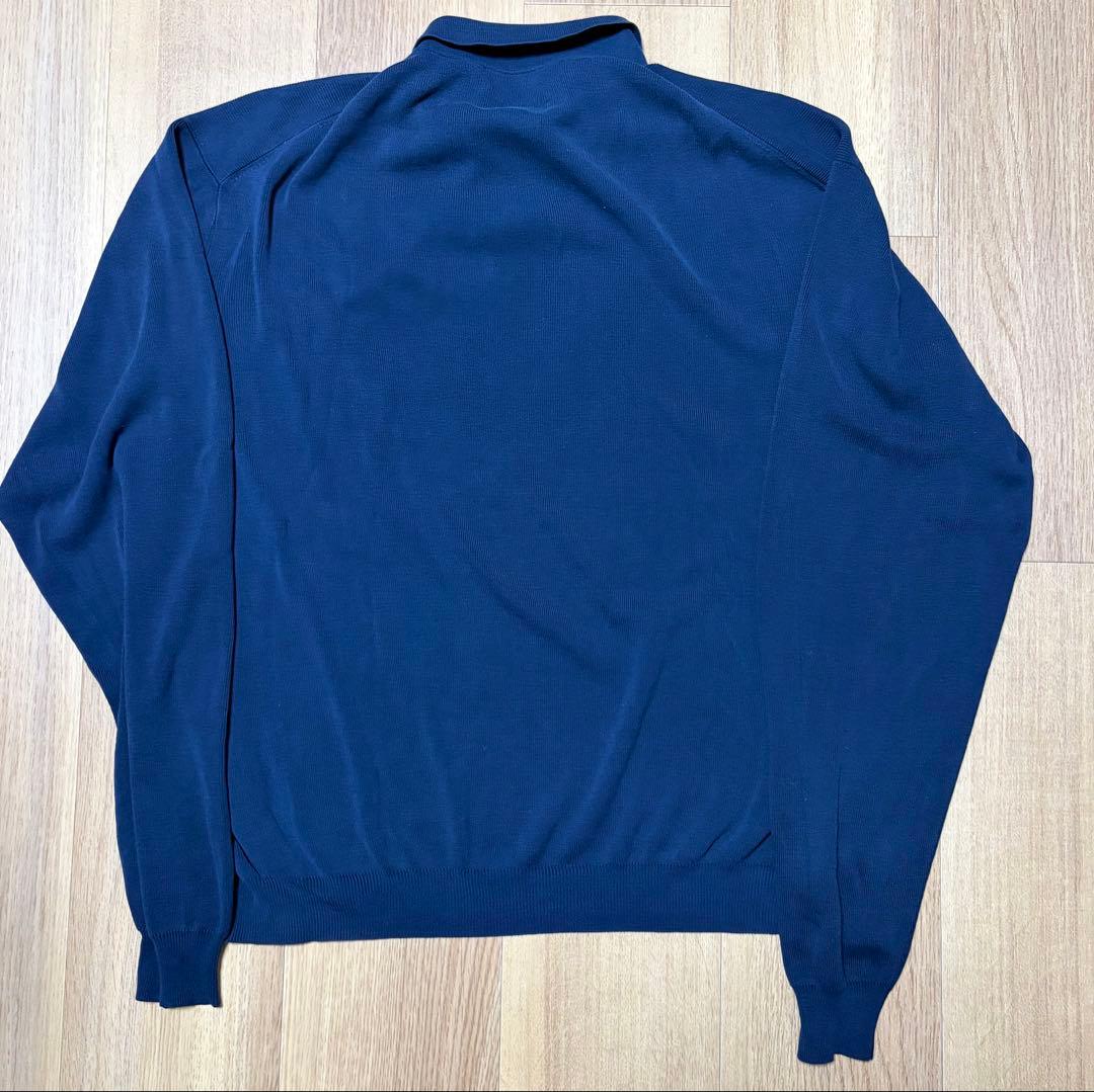 レア 90s ラルフローレン シルクコットンニット シャツ XXL シルク混