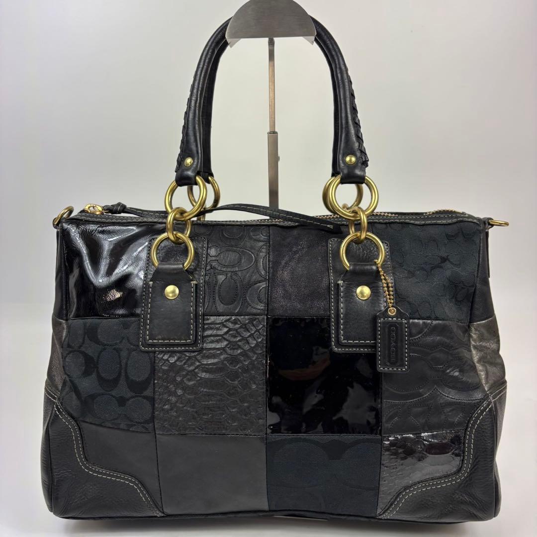 コーチ　ショルダーバッグ　2WAY 12479 パッチワーク　チャーム