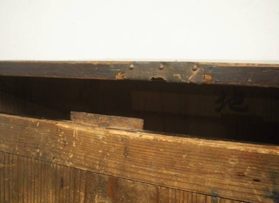 1076 アンティーク　ケンドン扉の収納棚　飾り棚　オープンラック　レトロ古家具