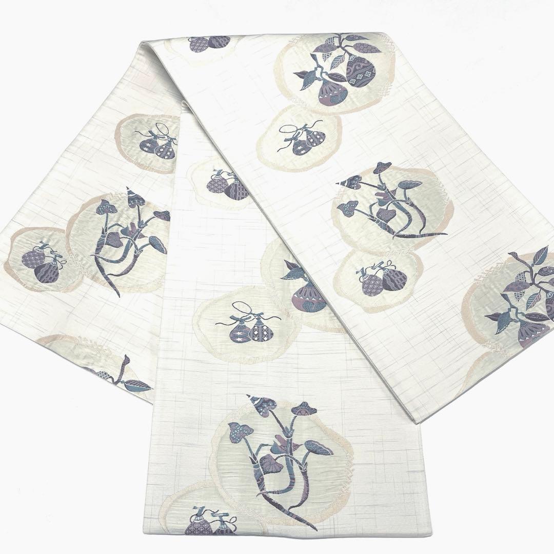 専用帯4729 ●小森草木染工房 小森久 草木染 高級 正絹 全通 袋帯