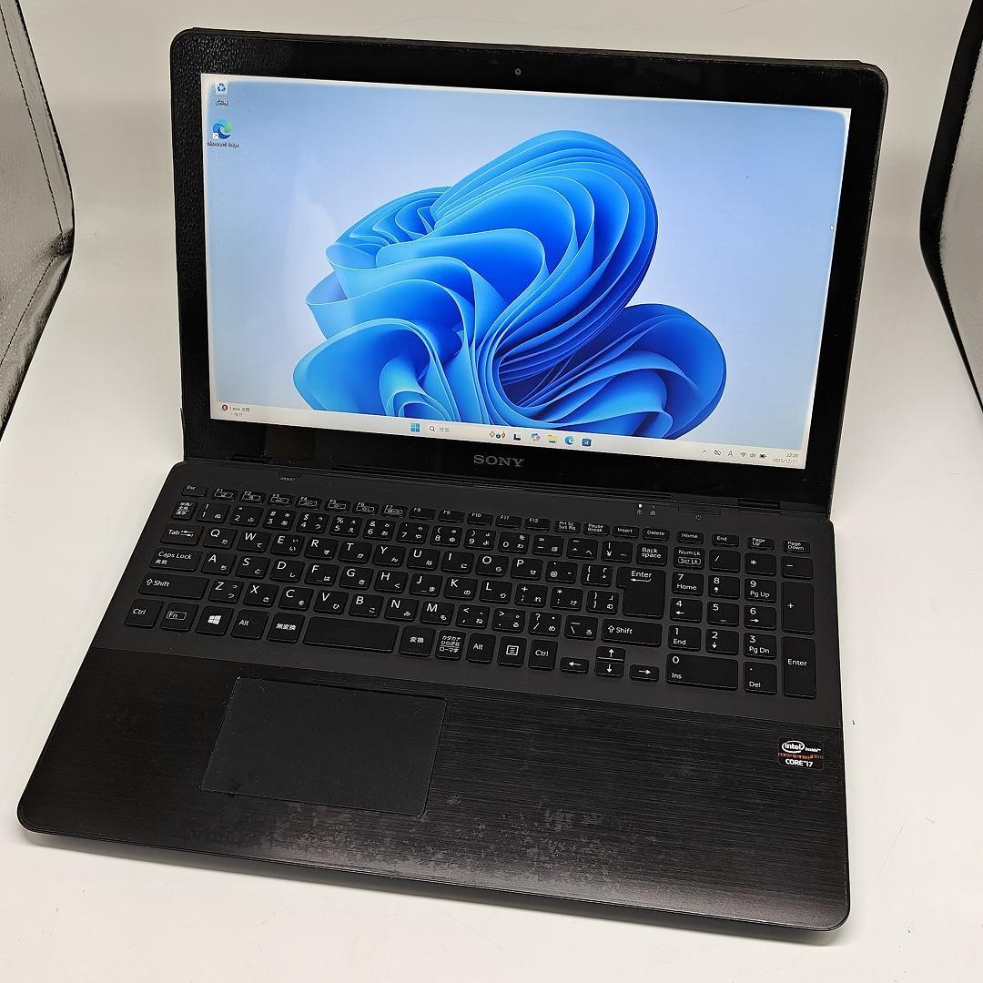 【VAIO】SVF 爆速i7 新品SSD256GB 8GB ブラックノートPC